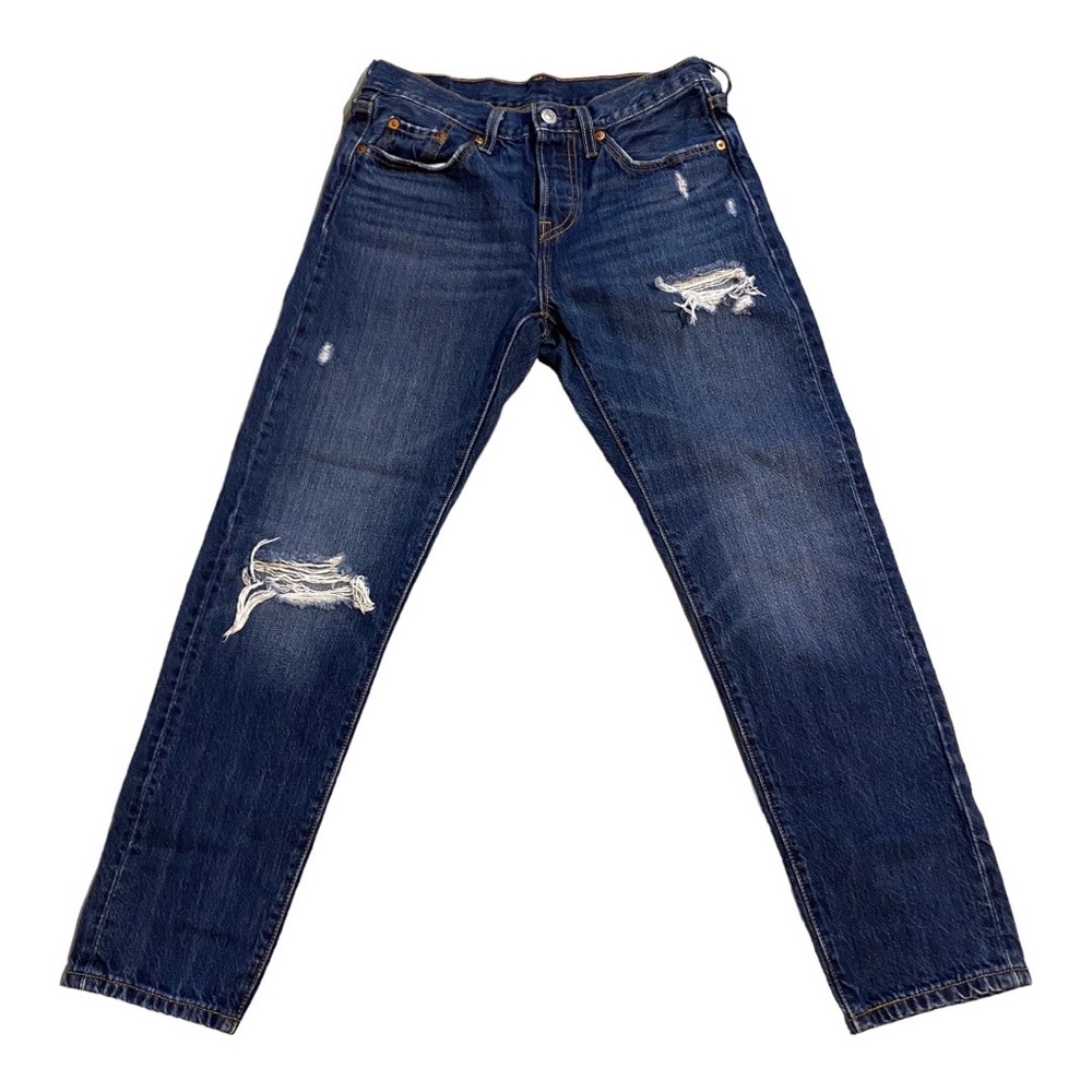 Levi’s Women’s 501 Distressed Button Fly Jeans
